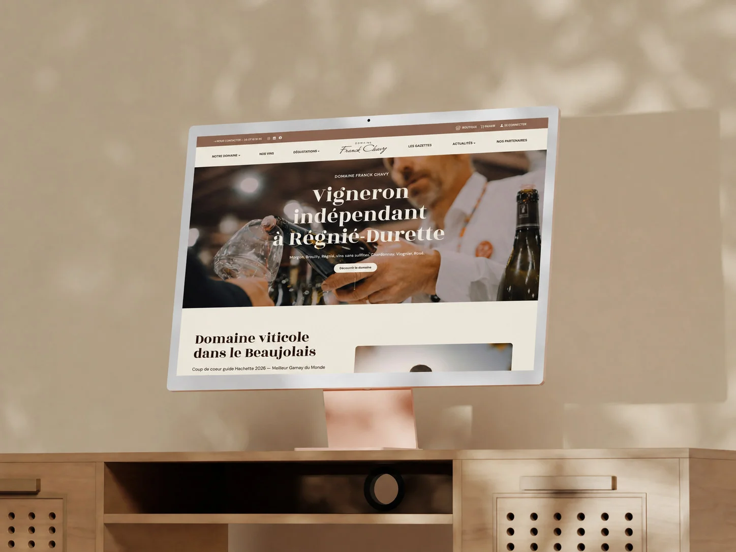 Site internet pour vigneron indépendant
